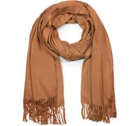 styleBREAKER Unisex Web-Schal Viskose Fransen, Camel