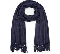 styleBREAKER Unisex Web-Schal Viskose Fransen, Dunkelblau