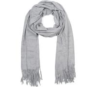 styleBREAKER Unisex Web-Schal Viskose Fransen, Hellgrau meliert
