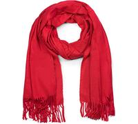 styleBREAKER Unisex Web-Schal Viskose Fransen, Rot