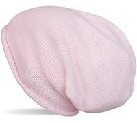 styleBREAKER warme Feinstrick Beanie Mütze in Unifarben, Strickmütze mit Rollrand, Wintermütze, Unisex 04024063, Farbe:Rose