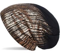 Strickmütze STYLEBREAKER "Feinstrick Beanie mit Metallic Print", Damen, blau (dunkelblau, rosegold), 100% Polyacryl PAN., Modisch, Mützen Strickmütze (84610255-0) dunkelblau, rosegold
