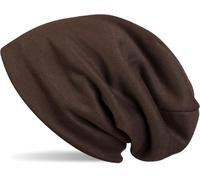 Strickmütze STYLEBREAKER "Feinstrick Beanie Unifarben", Damen, braun (dunkelbraun), 100% Viskose CV., Modisch, Mützen Strickmütze (10774112-0) dunkelbraun