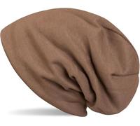 Strickmütze STYLEBREAKER "Feinstrick Beanie Unifarben", Damen, braun, 100% Viskose CV., Modisch, Mützen Strickmütze (92872638-0) braun