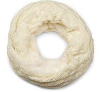 Strickschal STYLEBREAKER "Feinstrick Loop mit Flecht Muster und Teddyfleece", Damen, weiß (creme, beige), Obermaterial: 100% Viskose CV., Modisch, Modetücher (72485313-0) creme, beige