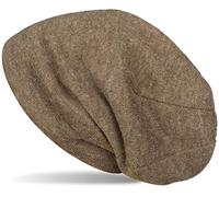 styleBREAKER weiche Feinstrick Beanie Mütze, Melange Optik, Slouch Longbeanie, Unisex 04024109, Farbe:Braun