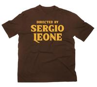STYLETEX23 Directed by Sergio Leone Fan T-Shirt, Fanshirt Classic Spaghetti Italo Western, Retro, XL, Braun