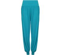 StyleWear Haremshose für Damen, Übergröße, volle Länge, Stretch, Freizeithose, Girsl Alibaba, Knöchelmanschette, türkis, 46-48
