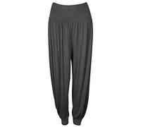 StyleWear Haremshose für Damen, Übergröße, volle Länge, Stretch, Freizeithose, Girsl Alibaba, Knöchelmanschette, anthrazit, 24-26