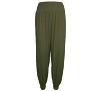 StyleWear Haremshose für Damen, Übergröße, volle Länge, Stretch, Freizeithose, Girsl Alibaba, Knöchelmanschette, khaki, 24-26