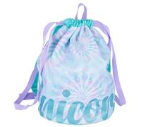 Stylex 47073 - Sportbeutel mit Einhorn-Design in Pastell Blau-Lila, verstellbare Schultergurte und Kordelzugverschluss, ca. 36 x 24 x 16 cm