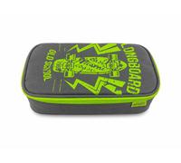 STYLEX Faulenzer / Federmäppchen - Longboard-Design in Grau/Neongrün