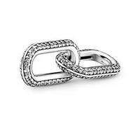 Styling Doppel Link aus 925er Silber mit Zirkonia