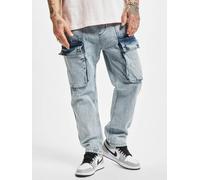stylische 2Y Premium Herren Jeans Kordelzug Skinny Fit mit Baumwolle Blau 32