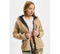 stylische Brandit Damen Jacke Kordelzug Taschen Beige 5XL