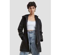 stylische Brandit Damen Jacke Reißverschluss Kapuze Schwarz XS