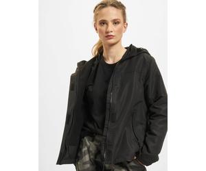 stylische Brandit Damen Jacke Reißverschluss Klettverschluss Schwarz S