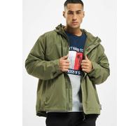 stylische Brandit Herren Jacke Reißverschluss Klettverschluss Khaki 3XL