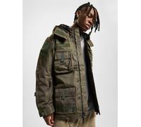 stylische Brandit Herren Jacke Reißverschluss Taschen Khaki 4XL