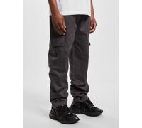 Cargohose DEF "DEF Herren DEF Straight Cargopant" Gr. L, US-Größen, grau (anthrazit), Herren, 98% Baumwolle, 2% Elasthan, unifarben, Hosen (75071959-L) anthrazit