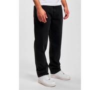 stylische DEF Herren Jeans Straight Fit Taschen gesteppt mit Baumwolle Schwarz W34