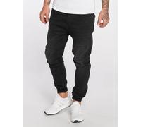 stylische DEF Herren Jeans Stretch Taschen Slim Fit mit Baumwolle Schwarz 36/34