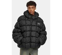 Winterjacke KARL KANI "Karl Kani Karl Kani Sport Patch Square Quilted Puffer Jacket", Herren, Gr. S, schwarz, 100% Polyester, mehrfarbig, normal, amerikanischer Ausschnitt, Jacken Winterjacke (5392722