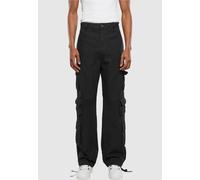 Cargohose KARL KANI "Karl Kani Herren Karl Kani Retro Washed Cargo Pants", Herren, Gr. M, US-Größen, schwarz, 100% Baumwolle, unifarben, relaxed fit, Hosen Cargohose (87510417-M) schwarz