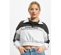 Ladies Starter Colorblock Pull Over Jacket in Gr. M in Schwarz