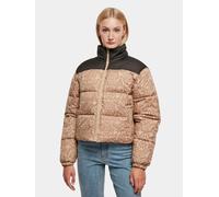 Urban Classics Ladies AOP Retro Puffer Jacket in Gr. M in Schwarz