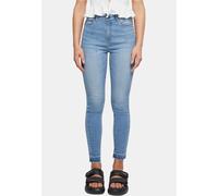Urban Classics Skinny-Jeans hochtailliert mit offenem Saum Clear Blue Bleached Größe 34