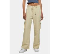 Stoffhose URBAN CLASSICS "Damen Ladies Vicose Straight Leg Cargo Pants" Gr. XXL, US-Größen, grau (concrete) Damen Hosen Stoffhosen (62205166-XXL)