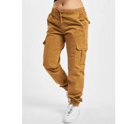 Urban Classics Damen Hose High Waist Cargo Jogginghose Toffee XL