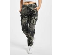 URBAN CLASSICS Cargohose »Ladies High Waist Camo Cargo Pants«, dark