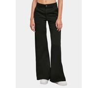 Urban Classics Ladies High Waist Wide Leg Chino Pants in Gr. 34 in Schwarz