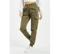 stylische URBAN CLASSICS Damen Jeans Stretch Taschen 320 g/m² mit Baumwolle Khaki 27