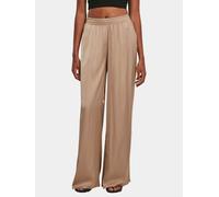 Urban Classics Ladies Satin Wide Leg Pants in Gr. S in Grau