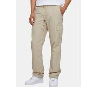 stylische URBAN CLASSICS Herren Jeans Straight Fit Kordelzug Taschen Beige M