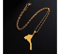 Stylish-Art Eritrea Karte Anhänger Halsketten,Erritrea Karte Mit Flaggenmuster Amulett Halskette,Unisex Hip Hop Fashion Style Party Jubiläumsgeschenk,Gold,60Cm Kette