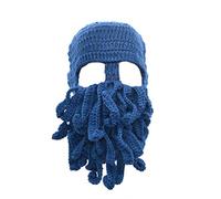 Stylish Unisex Knit Octopus Beanie Windproof Ski Mask Hat Cap Keep Face Warm Royal Blue