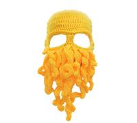 Stylish Unisex Knit Octopus Beanie Windproof Ski Mask Hat Cap Keep Face Warm Yellow