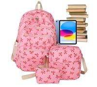 Stylish Women Backpack - Bowknot Lightweight Spacious Bookbag , Cute Water-Resistant Fits , Travel Leisure Commuter Weekend School Student Casual Office Everyday Bag For Women Girls Ladies Fashion