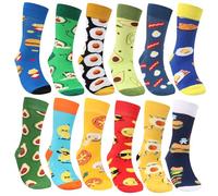 Stynice 12 Paar Bunt Socken Herren 43-46 - Baumwolle Herrensocken Happy Socks Herren 43-46 - Lustige Socken mit Motiv Verrückte Witzige Coole als Christmas Geschenke für Männer