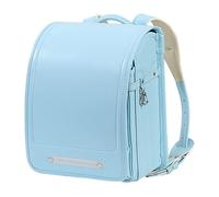 Suafif Rucksack, Japanische Schultaschen für Mädchen, Jungen, Schüler, Halbautomatische Schulbüchertasche, Wasserdichter Schulrucksack aus PU-Leder, Rucksack mit Großer Kapazität Büchertasche,BlueA
