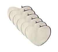 Suammiitstrieadea 6 Stück Blanko DIY Handwerk Taschen Multifunktionale Make-up-Taschen mit schwarzem Reißverschluss, beige, 17.5 x 23.7cm, Siehe Beschreibung