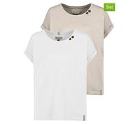 Sublevel 2er-Set: Shirts in Weiß - Größe L | Damen Tops