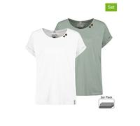 Sublevel 2er-Set: Shirts in Weiß - Größe XS | Damen Tops