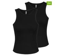 Sublevel 2er-Set: Tops in Schwarz - Größe S | Damen Tops