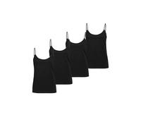 Sublevel 4er-Pack Damen Jersey Top mit verstellbaren Spaghettiträger Tanktop