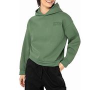 Sublevel Damen Basic Pullover Hoodie mit Mini-Print green XL